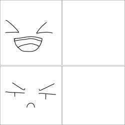 Happy Face, Angry Face Meme Template
