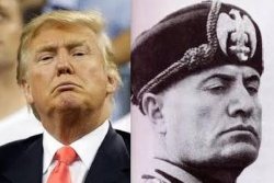 Trump Mussolini dictator fascist Meme Template