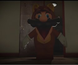Tanooki Mario comes to steal your liver Meme Template