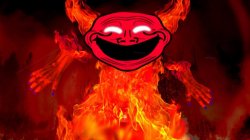 Satanic Trollface Meme Template