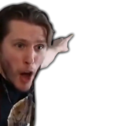 jerma985 pointing at something Meme Template