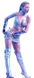 Kylie Minogue futuristic transparent Meme Template