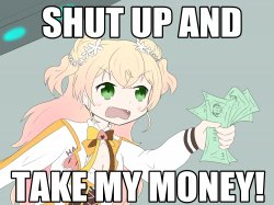 nene hololive shut up and take my money Meme Template