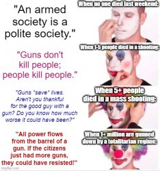 Conservative logic on guns Meme Template