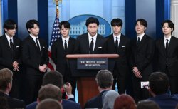 BTS in the White House Meme Template
