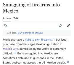 Smuggling of firearms into Mexico Meme Template