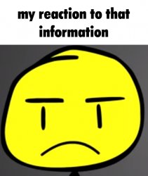 My reaction to that information Meme Template