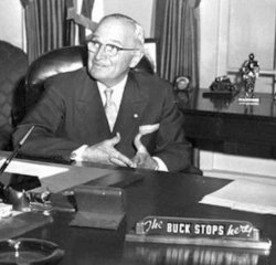 Truman the buck stops here Meme Template