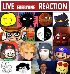 Live everyone reaction v2 Meme Template