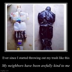 One weird trick for nice neighbors Meme Template