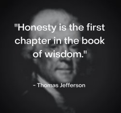 Thomas Jefferson quote honesty Meme Template