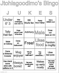 Jtohisgoodimo’s Bingo Meme Template