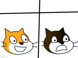 Uncanny scratch cat Meme Template