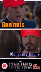 Gun nuts vs. Concerned moms Meme Template