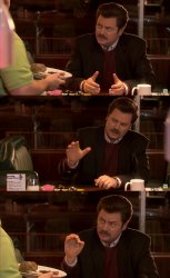 Ron Swanson All The Bacon And Eggs Meme Template