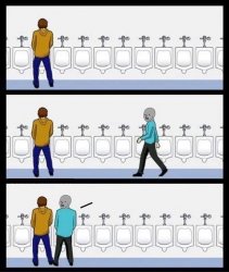 Urinal guy grey head Meme Template