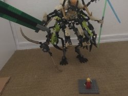Lego guy versus giant Lego guy Meme Template
