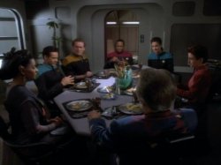 Deep Space Nine Crew At The Dinner Table Meme Template