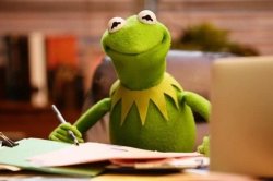 Kermit at the Office Meme Template