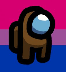 Bisexual Brown Mini Crewmate Meme Template