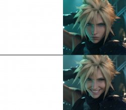 Very Happy Cloud / Final Fantasy VII Remake Meme Template