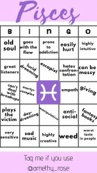 Pisces Bingo Meme Template