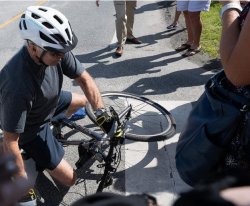 Biden bike fall crash Meme Template