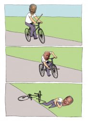 Joe Biden falls off his bike Meme Template