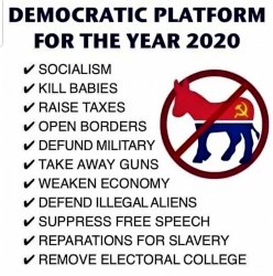 2020 Democrats agenda Meme Template