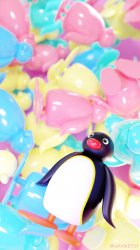 Pingu aesthetic Meme Template