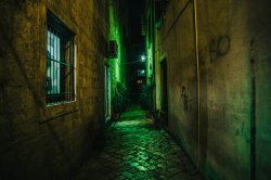 Alleyway at night Meme Template