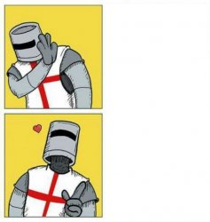 Crusader hotline bling Meme Template