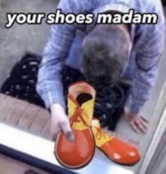 your shoes madam Meme Template