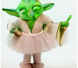 Yoda In a TuTu Flipping The Bird Meme Template