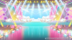 Aesthetic anime stage background Meme Template