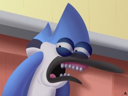 Disgusted Mordecai (Remastered) Meme Template