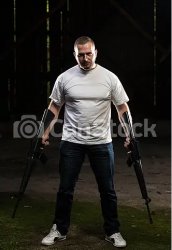 man holding guns Meme Template
