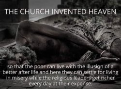 The church invented heaven Meme Template