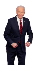 Joe Biden in suit with transparency Meme Template
