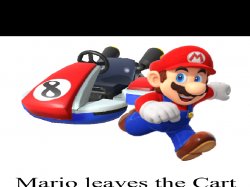 Mario Leaves the Cart Meme Template