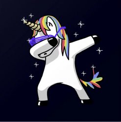 Unicorn Dabbing Meme Template