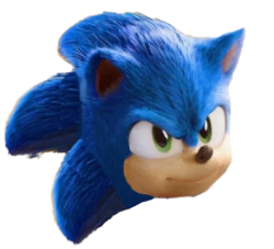 Movie Sonic head Meme Template