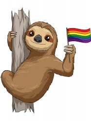 Gay sloth LGBTQ Meme Template