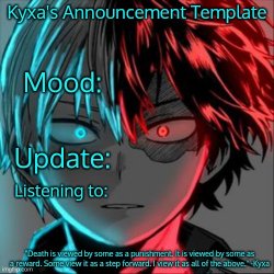Kyxa's Announcement Template 5.0 Meme Template