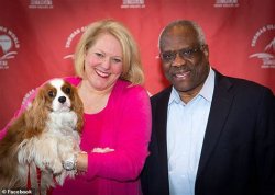 Clarence and Ginny Thomas. The dog is the smartest of the three. Meme Template