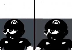 Dark Mario vs Dark Mario Meme Template