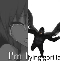 I’m flying gorilla Meme Template