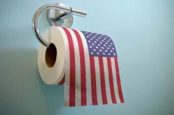 American flag toilet paper Meme Template