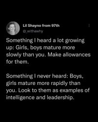 Boys vs. girls maturity Meme Template