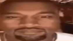 Kanye West Smiling Then Serious Frown NBA Game GIF Meme Template